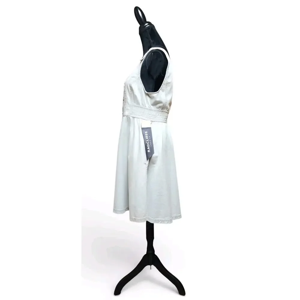 Radcliffe London New Women's Sleeveless Light Blue Denim Button-Up Dress Size 10 - Picture 4 of 8